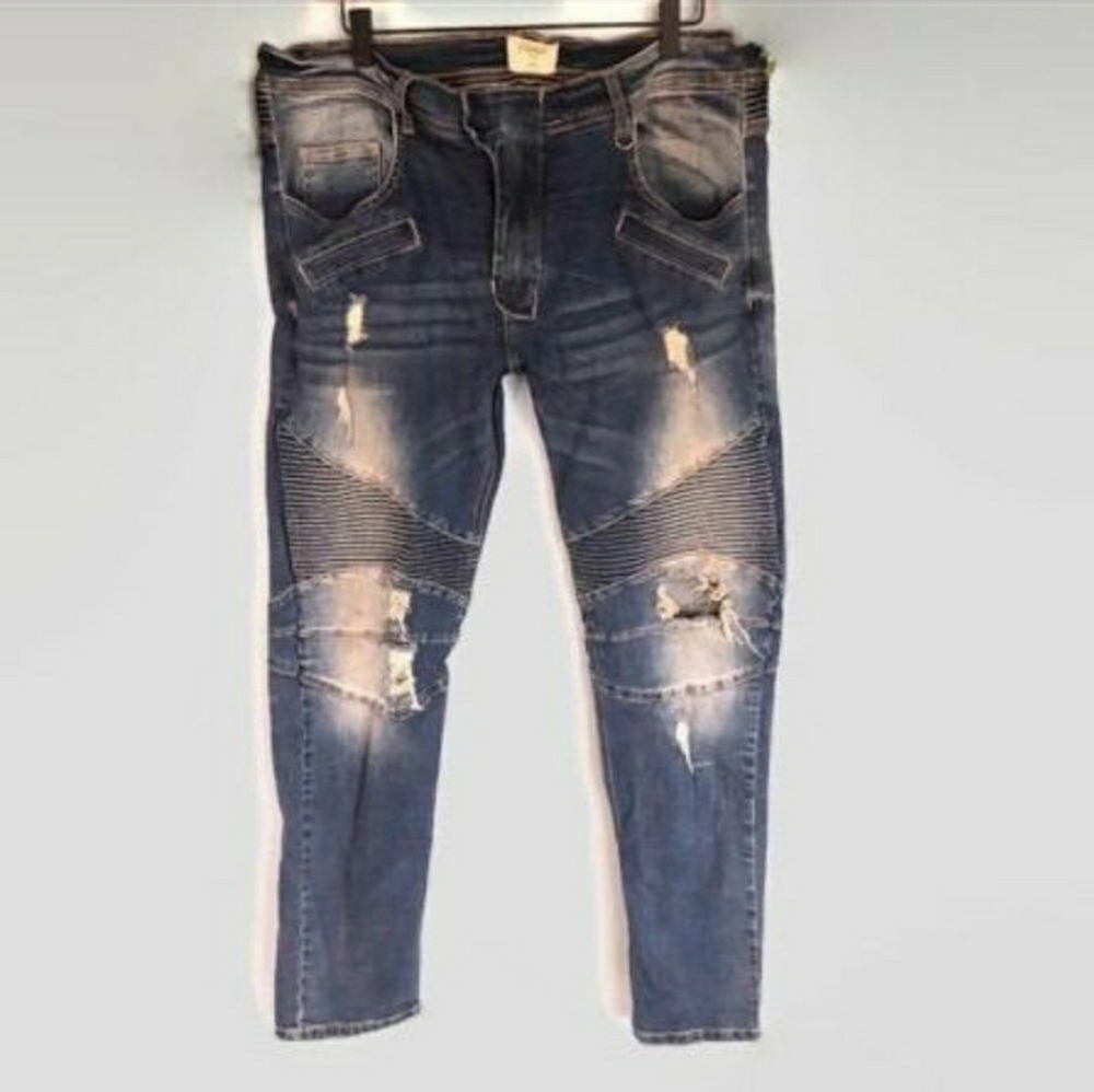 🎉 50% OFF KDNK Distressed Destroyed Moto Jeans